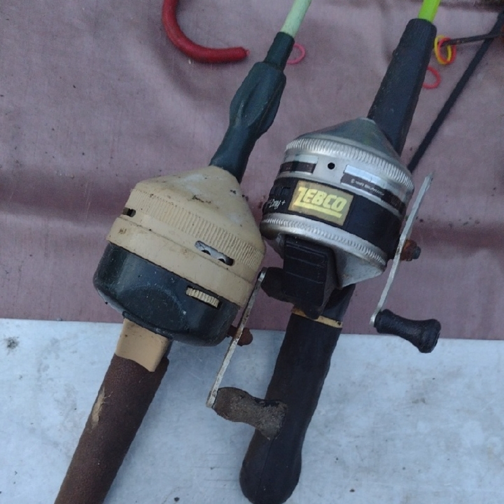 Zebco Fishing Rods &Reels Set Glow In The Dark